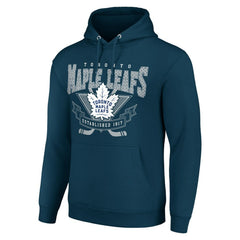 Toronto Maple Leafs Starter Team Logo Graphic Fleece Tri-Blend Pullover Hoodie - Navy - NHL