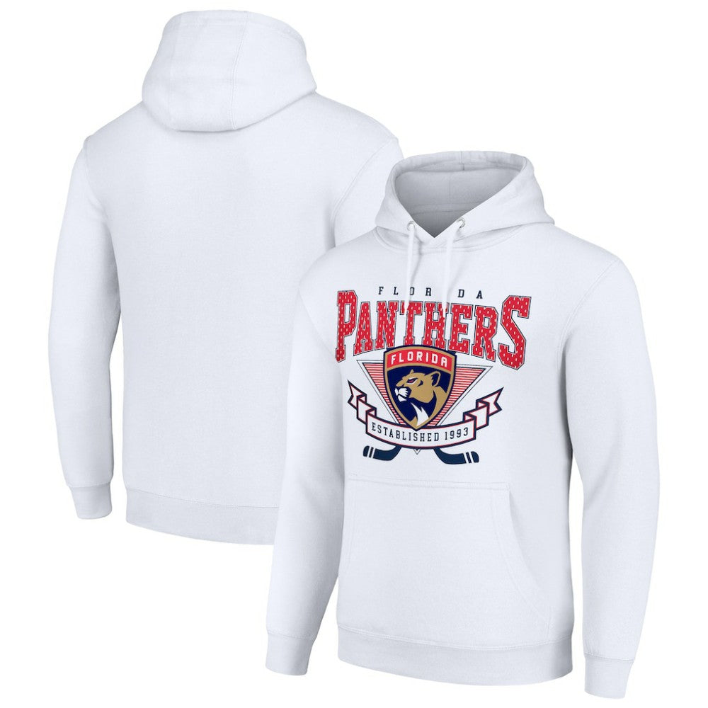 Florida Panthers Starter ‘80s Inspired Team Logo Graphic Pullover Hoodie - White - NHL