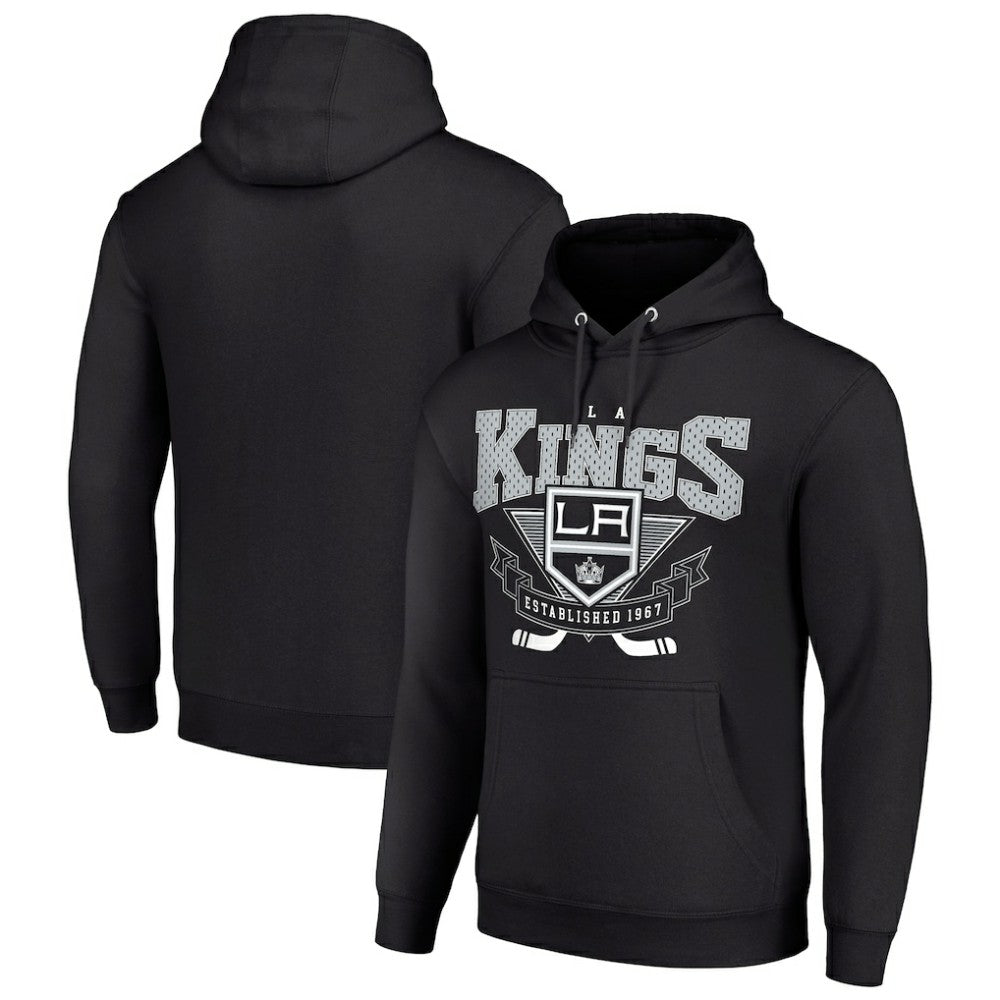 Los Angeles Kings Starter Team Logo Graphic Fleece Tri-Blend Pullover Hoodie - Black - NHL