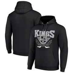 Los Angeles Kings Starter Team Logo Graphic Fleece Tri-Blend Pullover Hoodie - Black - NHL