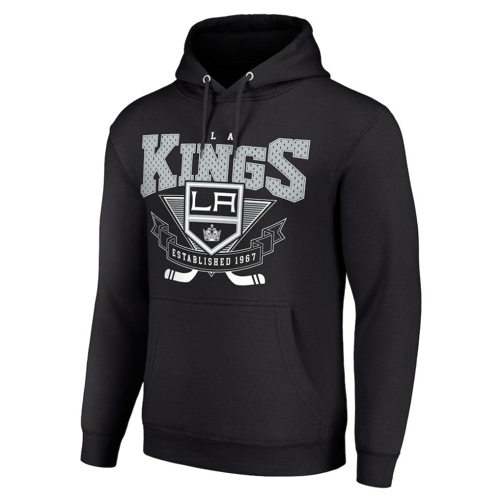 Los Angeles Kings Starter Team Logo Graphic Fleece Tri-Blend Pullover Hoodie - Black - NHL