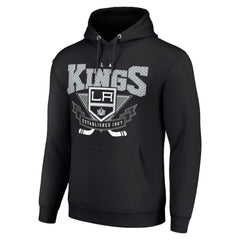 Los Angeles Kings Starter Team Logo Graphic Fleece Tri-Blend Pullover Hoodie - Black - NHL