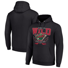 Minnesota Wild Starter Team Logo Graphic Fleece Tri-Blend Pullover Hoodie - Black - NHL