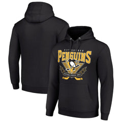 Pittsburgh Penguins Starter Team Logo Graphic Fleece Tri-Blend Pullover Hoodie - Black - NHL