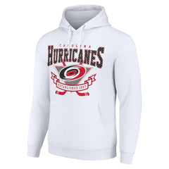 Carolina Hurricanes Starter Team Logo Graphic Fleece Tri-Blend Pullover Hoodie - White - NHL