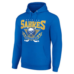 Buffalo Sabres Starter Team Logo Graphic Fleece Tri-Blend Pullover Hoodie - Royal - NHL