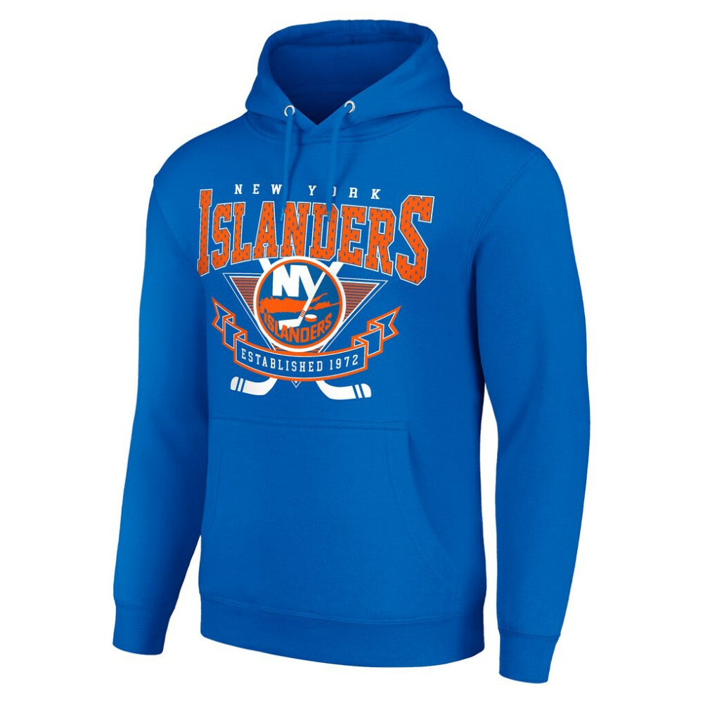 New York Islanders Starter Team Logo Graphic Fleece Tri-Blend Pullover Hoodie - Royal - NHL