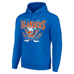 New York Islanders Starter Team Logo Graphic Fleece Tri-Blend Pullover Hoodie - Royal - NHL