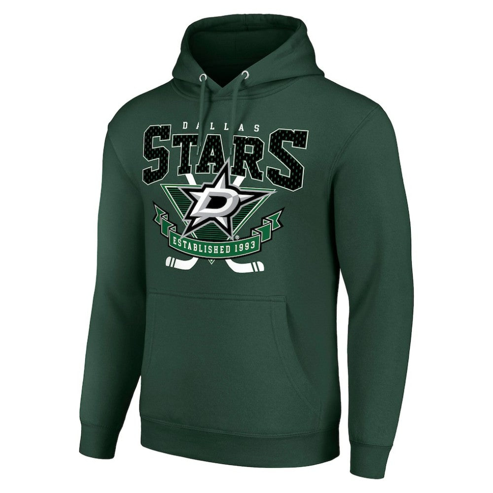 Dallas Stars Starter Team Logo Graphic Fleece Tri-Blend Pullover Hoodie - Olive - NHL