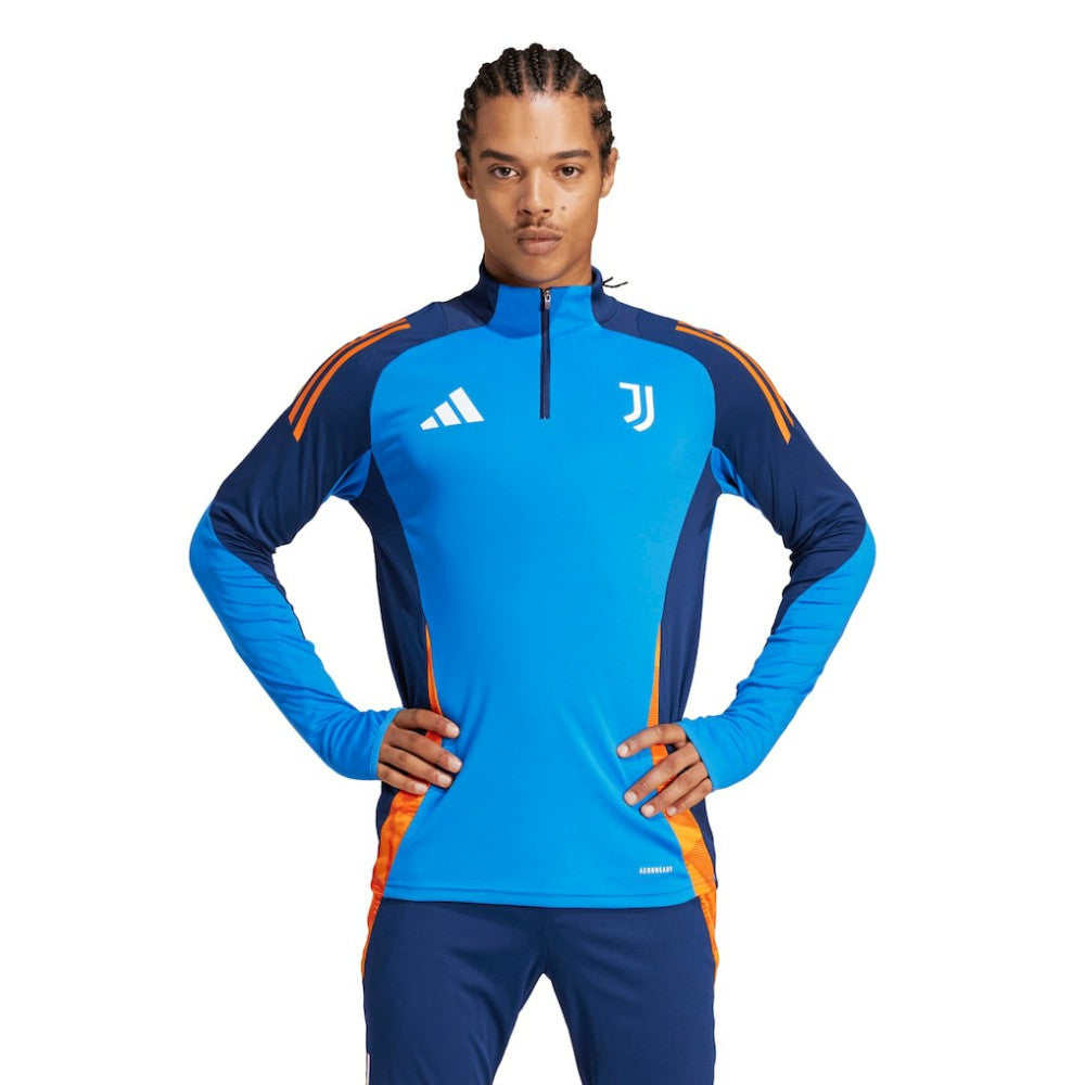 Juventus 2024/25 AEROREADY Raglan Quarter-Zip Training Top Blue | Adidas