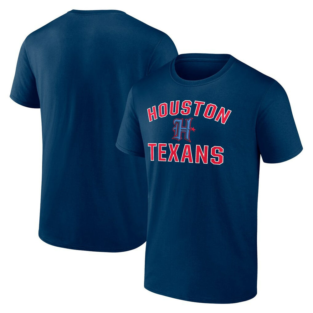 Houston Texans Secondary Logo Victory Arch T-Shirt Navy | NFL