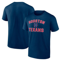 Houston Texans Secondary Logo Victory Arch T-Shirt Navy | NFL