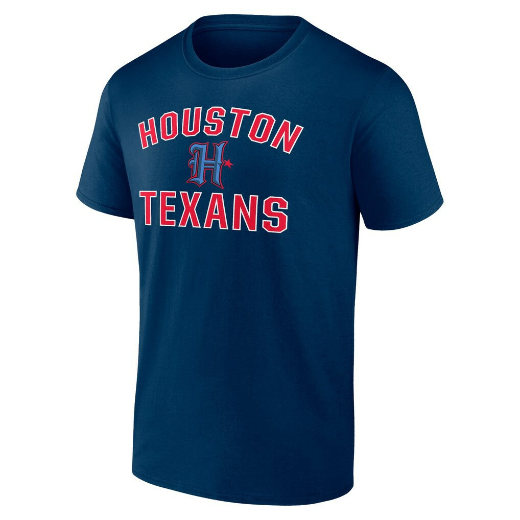 Houston Texans Secondary Logo Victory Arch T-Shirt Navy | NFL