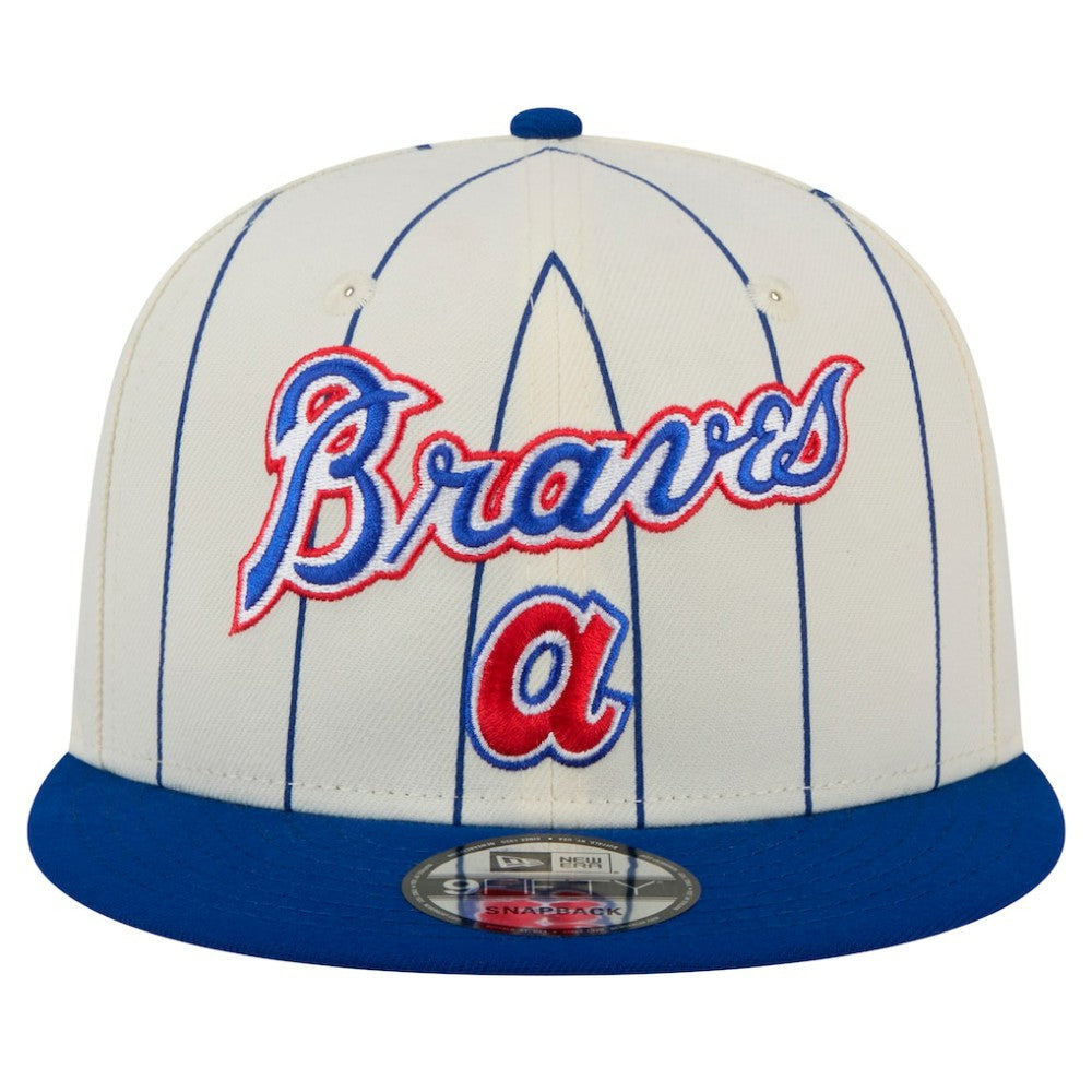 Atlanta Braves New Era Jersey Pinstripe 9FIFTY Snapback Hat - MLB