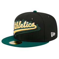 Athletics New Era Shadow Stitch 59FIFTY Fitted Hat - MLB