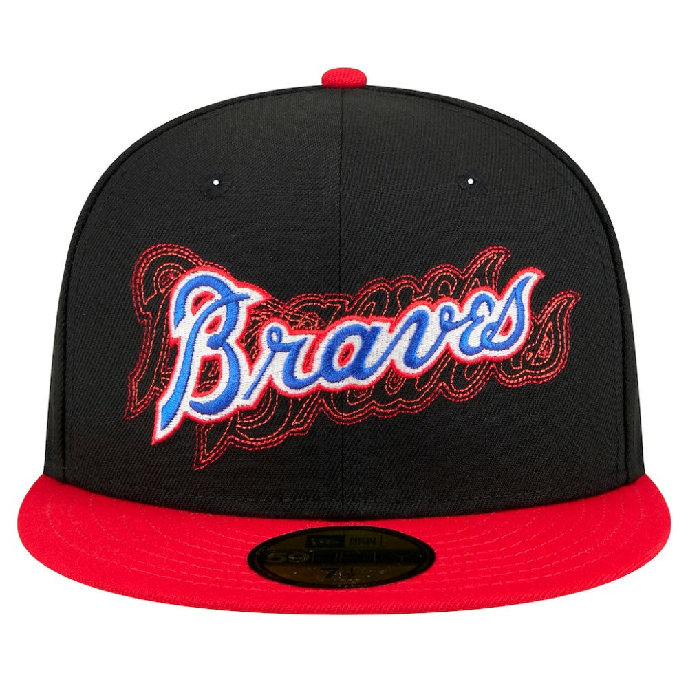 Atlanta Braves New Era Shadow Stitch 59FIFTY Fitted Hat - MLB