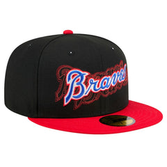 Atlanta Braves New Era Shadow Stitch 59FIFTY Fitted Hat - MLB