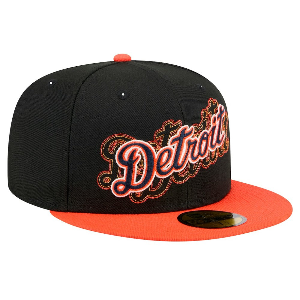 Detroit Tigers New Era Shadow Stitch 59FIFTY Fitted Hat - MLB