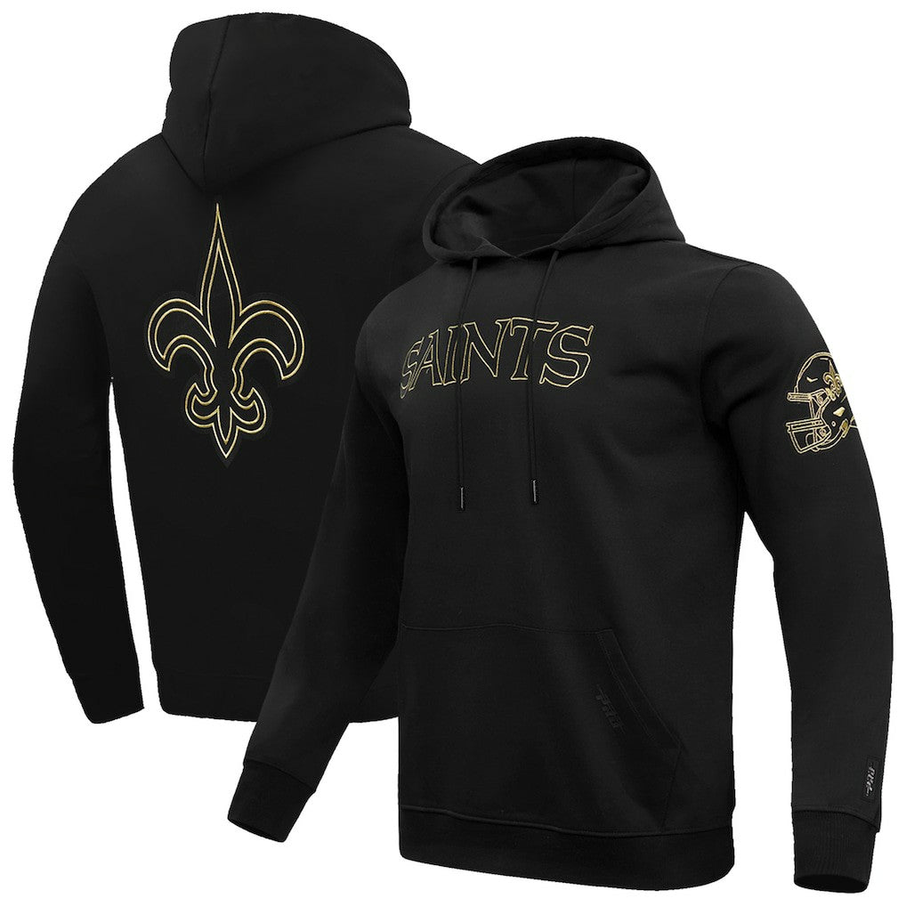 New Orleans Saints Pro Standard Classic Chenille Pullover Hoodie Black | NFL
