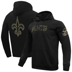 New Orleans Saints Pro Standard Classic Chenille Pullover Hoodie Black | NFL