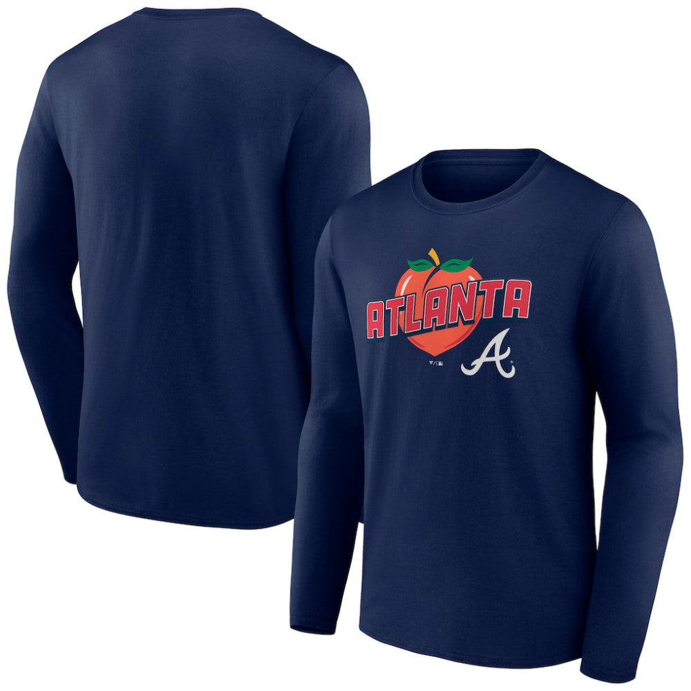 Atlanta Braves Peach Long Sleeve T-Shirt - MLB