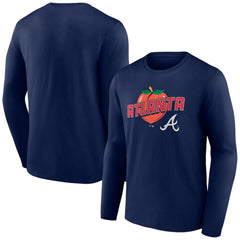 Atlanta Braves Peach Long Sleeve T-Shirt - MLB