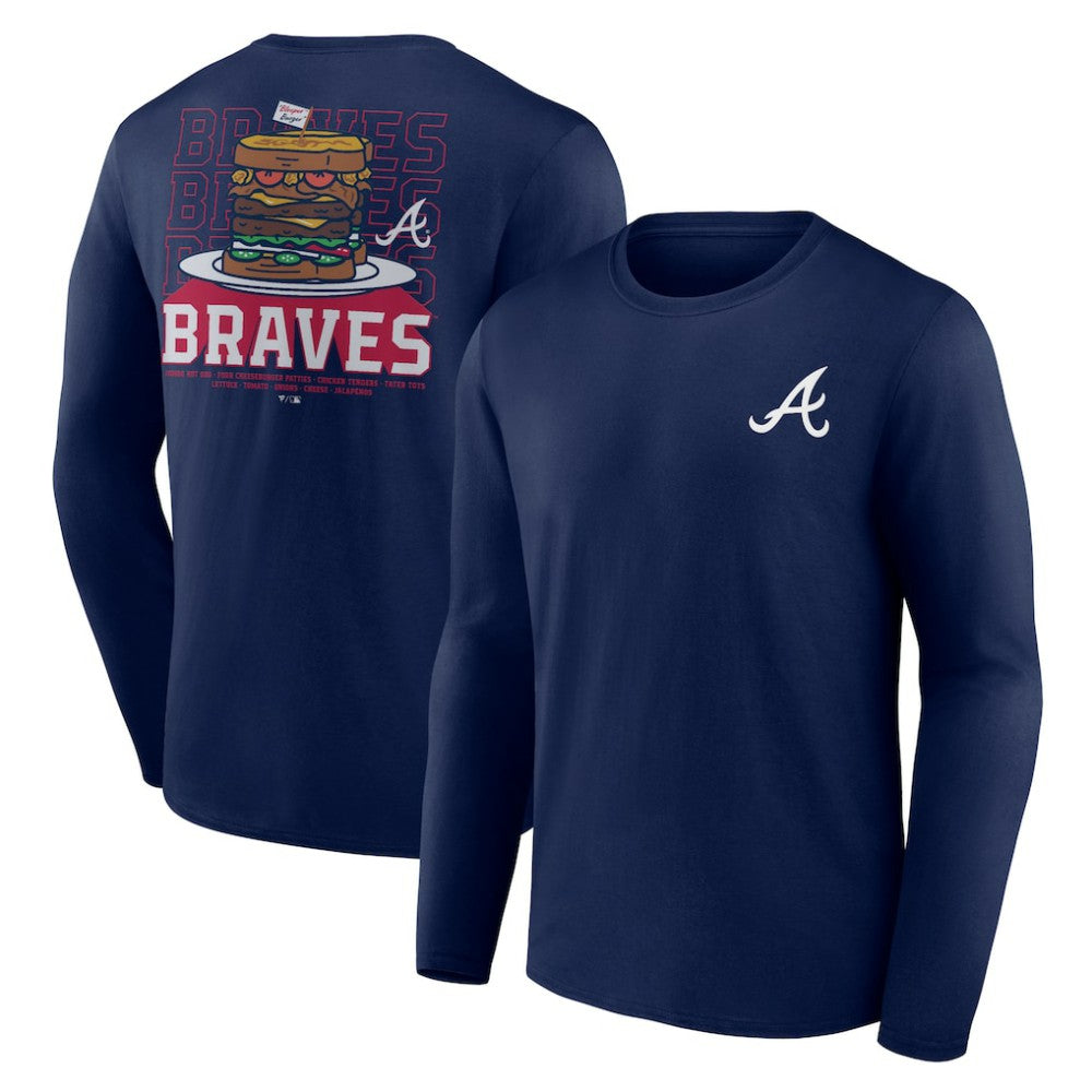 Atlanta Braves Blooper Burger Long Sleeve T-Shirt - MLB