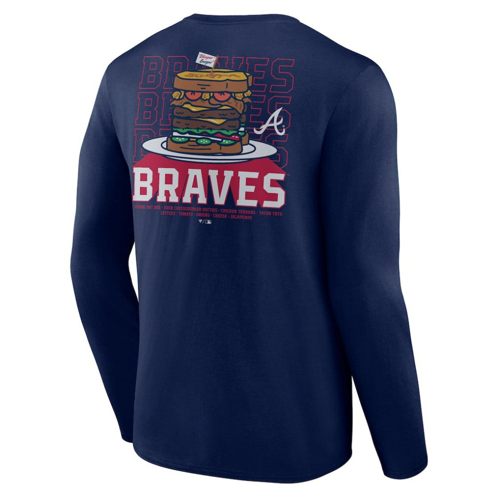 Atlanta Braves Blooper Burger Long Sleeve T-Shirt - MLB