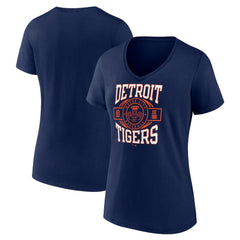 Detroit Tigers Women's Motor City Baseball V-Neck T-Shirt - MLB
