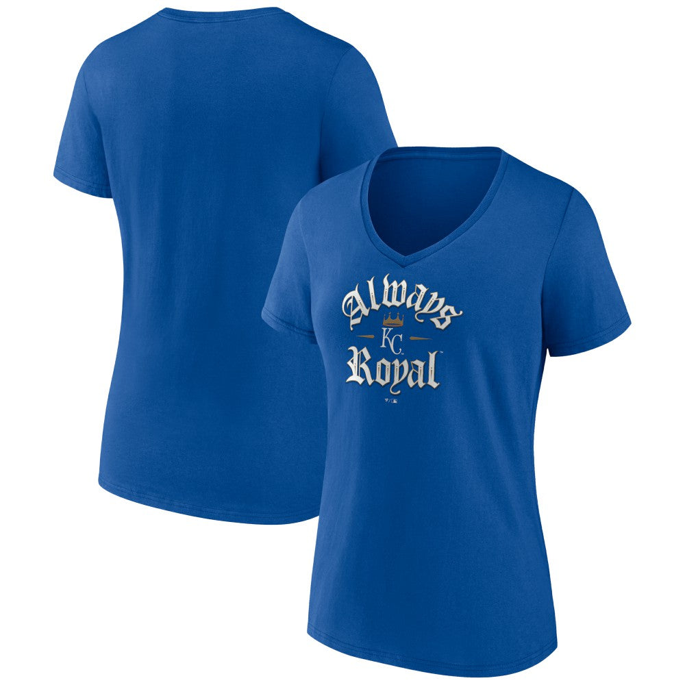 Kansas City Royals Women's Always Royal V-Neck T-Shirt - MLB
