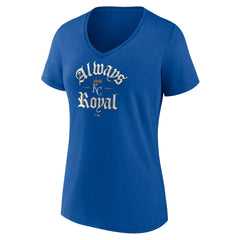 Kansas City Royals Women's Always Royal V-Neck T-Shirt - MLB