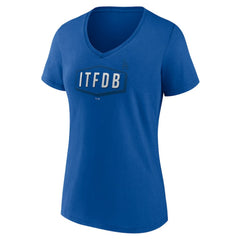 Los Angeles Dodgers Women's ITFDB V-Neck T-Shirt - MLB
