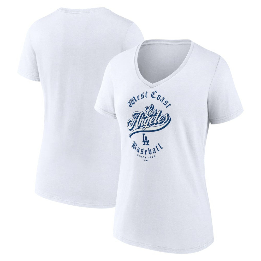 Los Angeles Dodgers Women's West Coast Baseball V-Neck T-Shirt - MLB