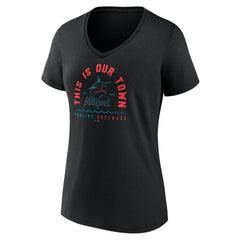 Miami Marlins Women's Our Town V-Neck T-Shirt - MLB