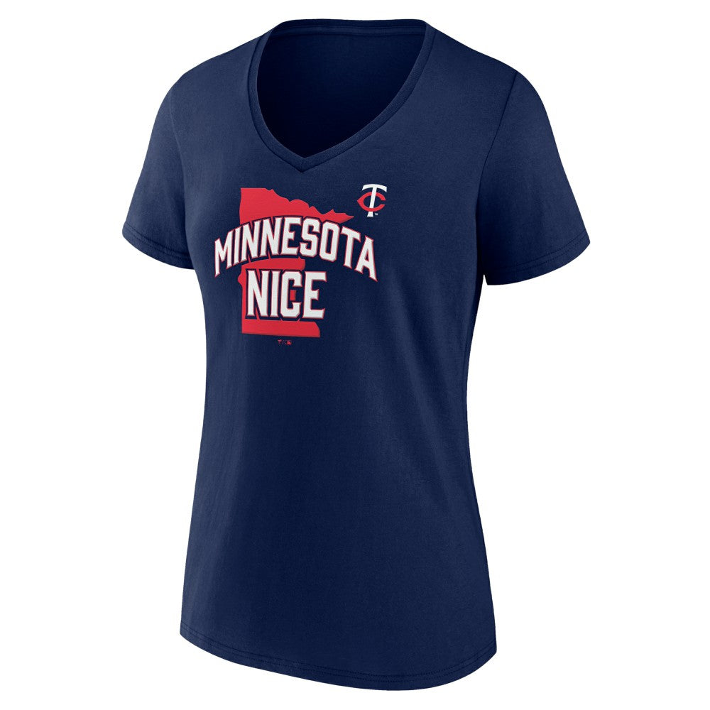 Minnesota Twins Women's Nice V-Neck T-Shirt - MLB