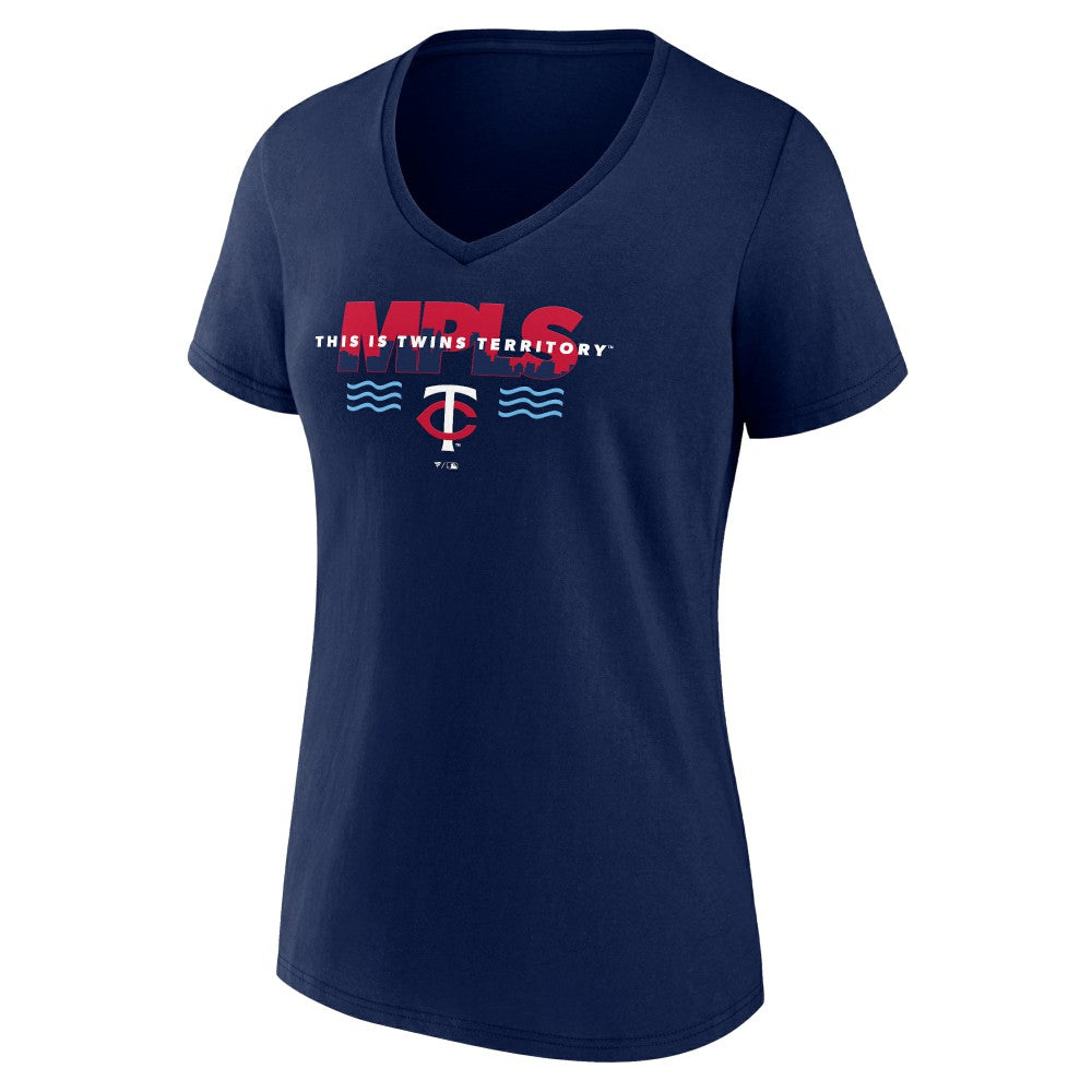 Minnesota Twins Women's Territory V-Neck T-Shirt - MLB