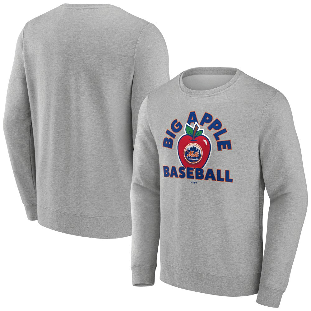 New York Mets Big Apple Baseball Pullover Sweatshirt - MLB