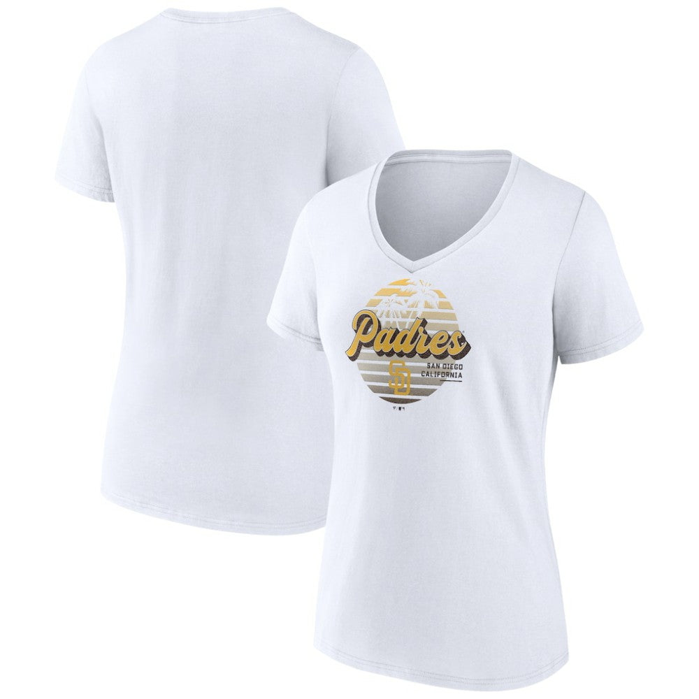 San Diego Padres Women's Palm Trees V-Neck T-Shirt - MLB