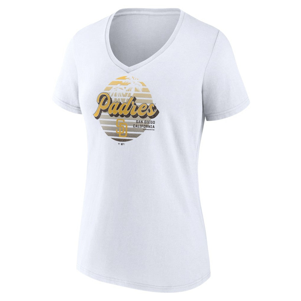 San Diego Padres Women's Palm Trees V-Neck T-Shirt - MLB