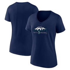 Seattle Mariners Women's Mountains V-Neck T-Shirt - MLB