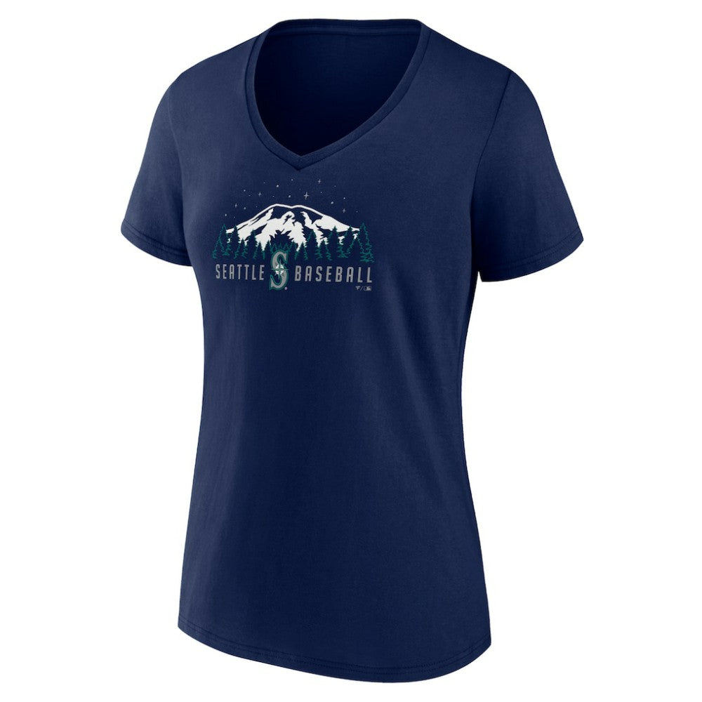 Seattle Mariners Women's Mountains V-Neck T-Shirt - MLB