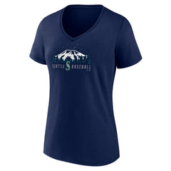 Seattle Mariners Women's Mountains V-Neck T-Shirt - MLB