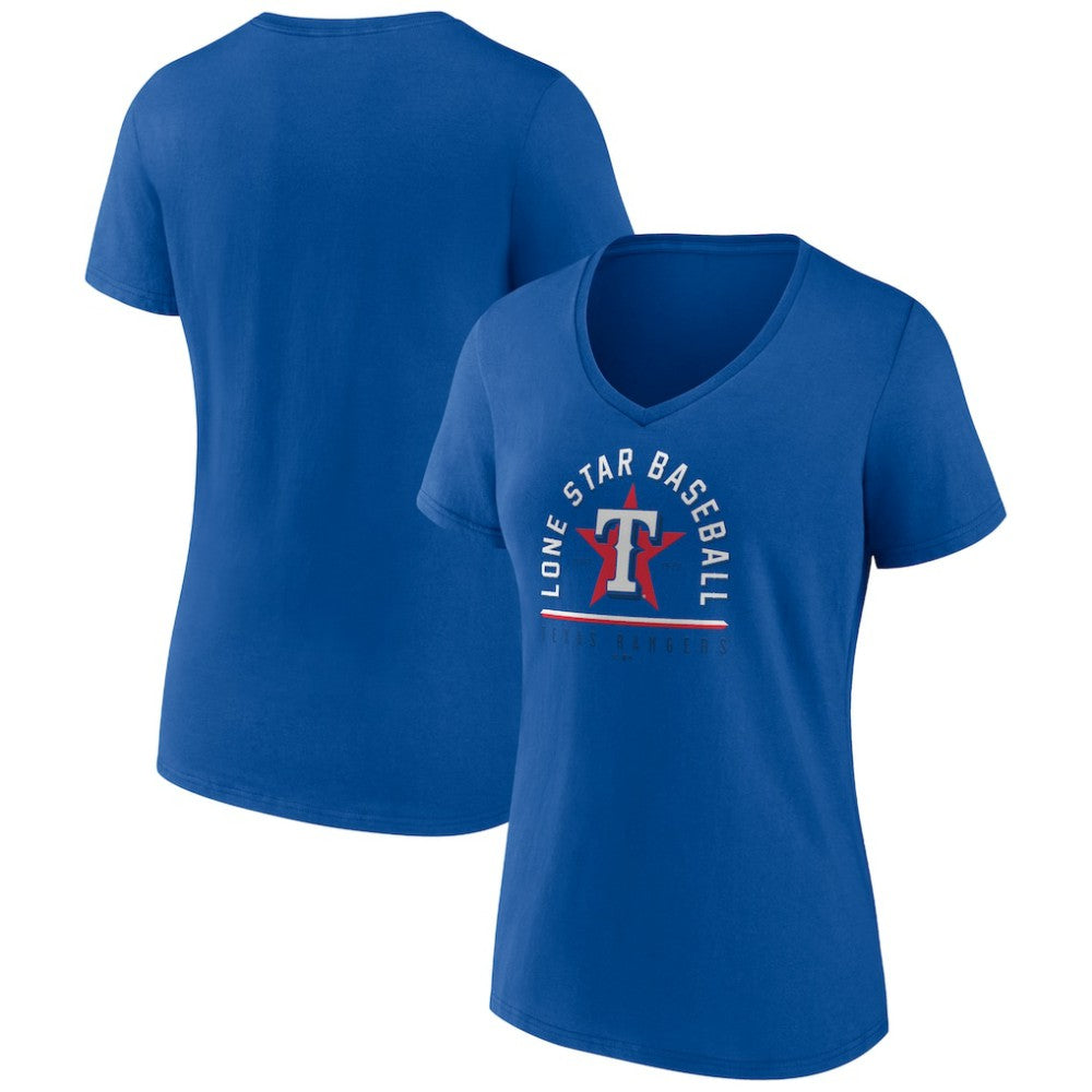 Texas Rangers Women's Lone Star Baseball V-Neck T-Shirt - MLB