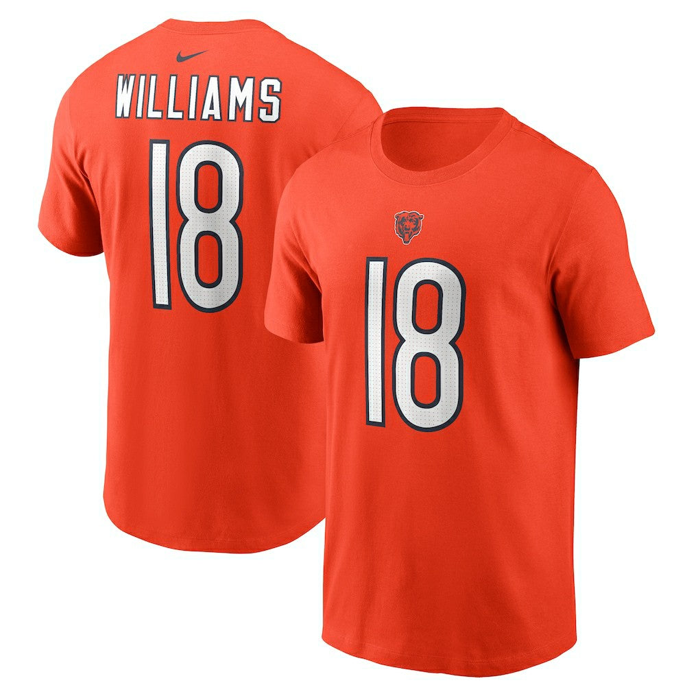 Caleb Williams Chicago Bears Name & Number T-Shirt Orange | Nike for Sale