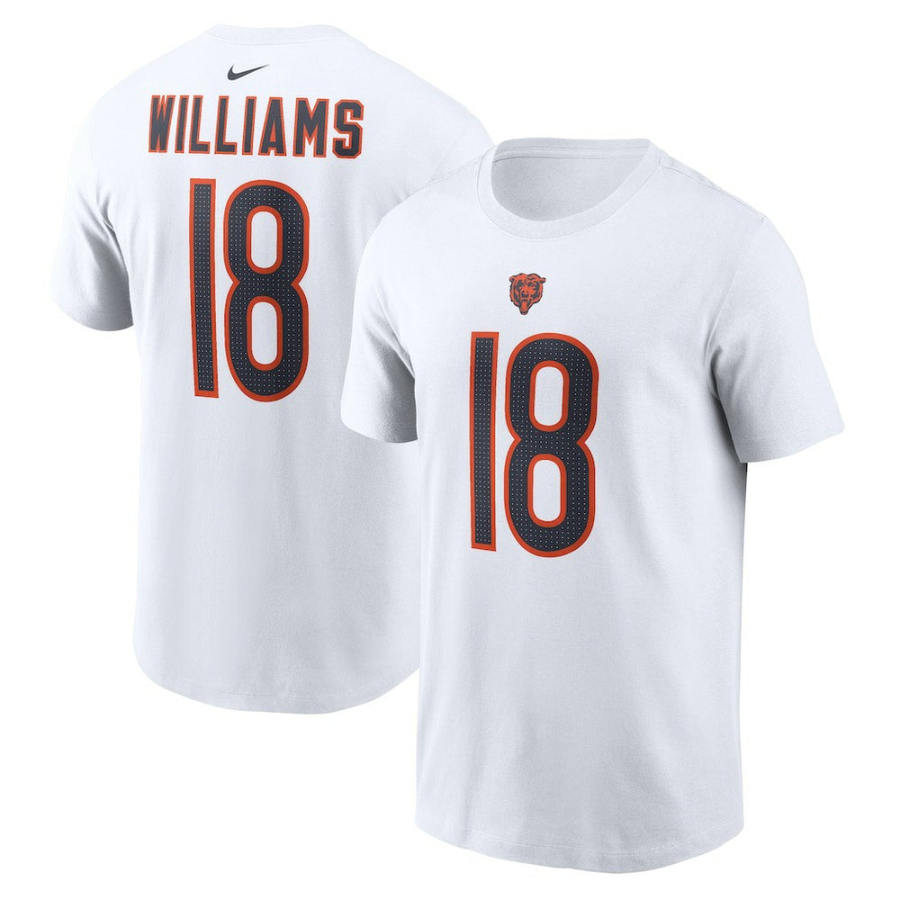Caleb Williams Chicago Bears Name & Number T-Shirt White | Nike for Sale
