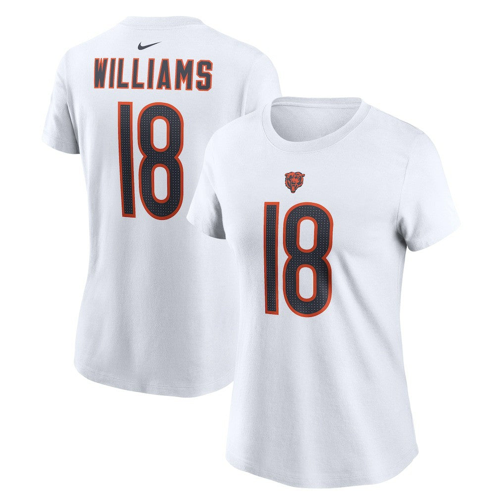 Caleb Williams Chicago Bears Women's Name & Number T-Shirt White | Nike for Sale