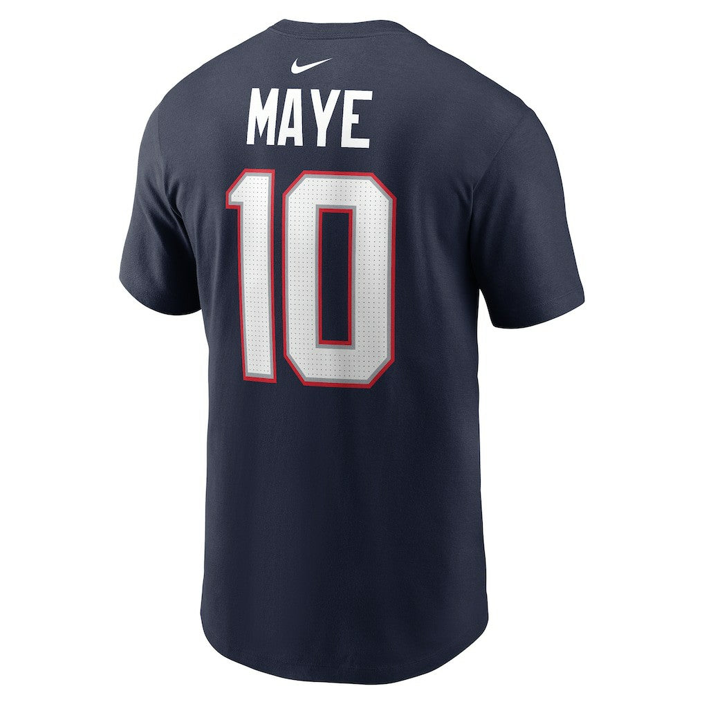 Drake Maye New England Patriots Youth Fuse Name & Number T-Shirt Navy | Nike for Sale