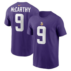 J.J. McCarthy Minnesota Vikings Youth Fuse Name & Number T-Shirt Purple | Nike for Sale