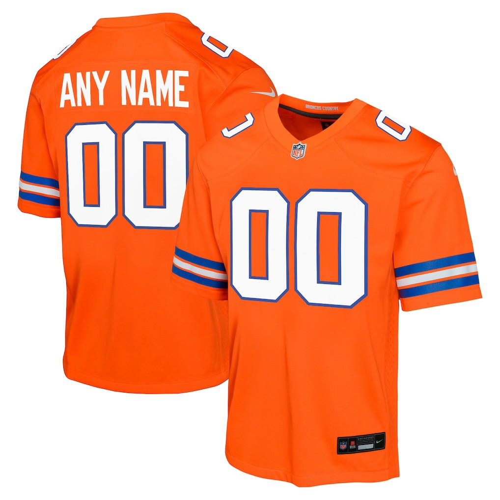 Denver Broncos Youth Mile High Collection 1977 Throwback Custom Game Jersey Orange | Nike for Sale