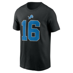 Jared Goff Detroit Lions Name & Number T-Shirt Black | Nike for Sale